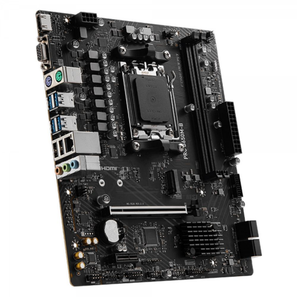 Материнская плата MSI PRO B650M-B B650, AM5, 2*DDR5, 1*PCIEx16, 1*PCIEx1, 1*M.2, 6*USB3.2Gen1, 6*USB2.0, 4*SATA3.0, 1G, VGA, HDMI, M-ATX, RTL