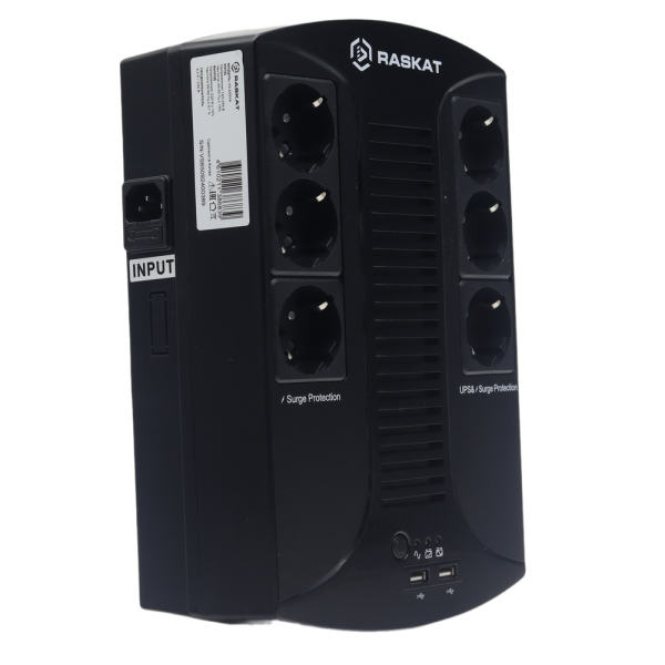 Источник бесперебойного питания ИБП Raskat VS-650VA 650VA, 390Вт, 6хCEE 7