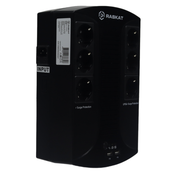 Источник бесперебойного питания ИБП Raskat VS-850VA 850VA, 510Вт, 6хCEE 7