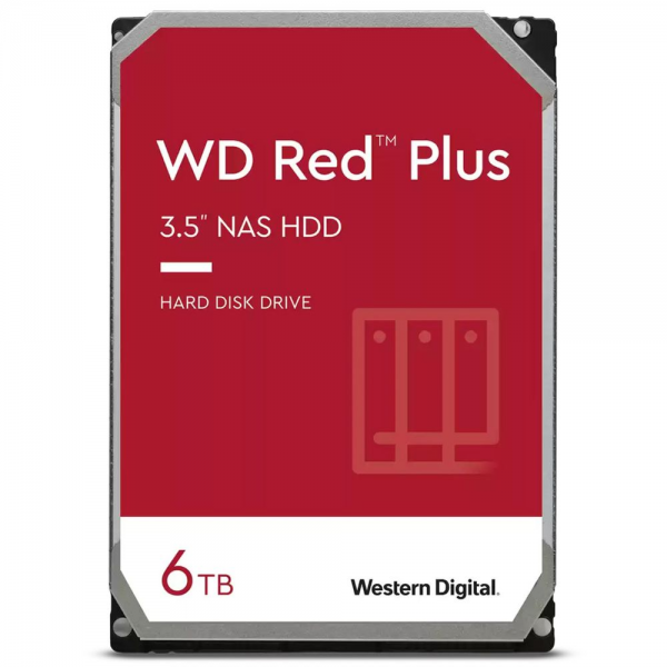 Жесткий диск Western Digital 3.5" NAS HDD 6TB Red Plus WD60EFPX SATA 6Gb/s (SATA-III), 256 Mb, 5400 rpm