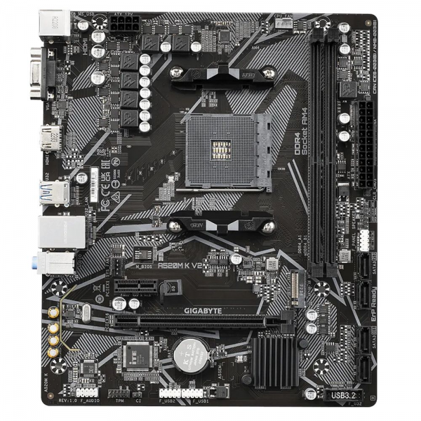 Материнская плата Gigabyte A520M K V2, RTL