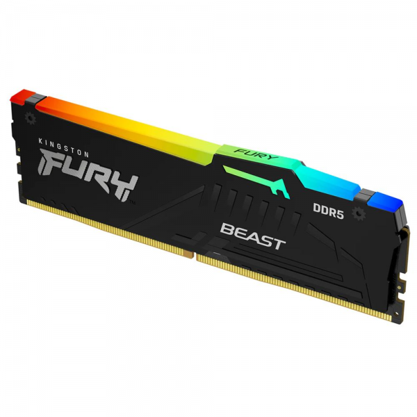 Модуль памяти Kingston 16GB DDR5 5600 DIMM FURY Beast Black RGB EXPO Non-ECC Unbuffered, 1RX8 36-38-38 1.25V 288-pin 16Gbit