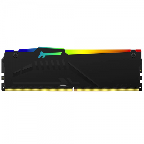 Модуль памяти Kingston 16GB DDR5 5600 DIMM FURY Beast Black AMD RGB On-Die ECC, поддержка AMD EXPO, CL36, 1.25V