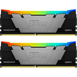 Модуль памяти Kingston 16GB DDR4 3200 FURY Renegade RGB Black XMP Non-ECC Unbuffered DIMM (Kit 2*8gb) 1RX8 16-18-18 1.35V 288-pin 8Gbit