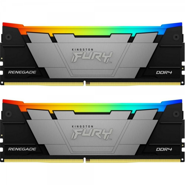 Модуль памяти Kingston 16GB DDR4 3200 FURY Renegade RGB Black XMP Non-ECC Unbuffered DIMM (Kit 2*8gb) 1RX8 16-18-18 1.35V 288-pin 8Gbit