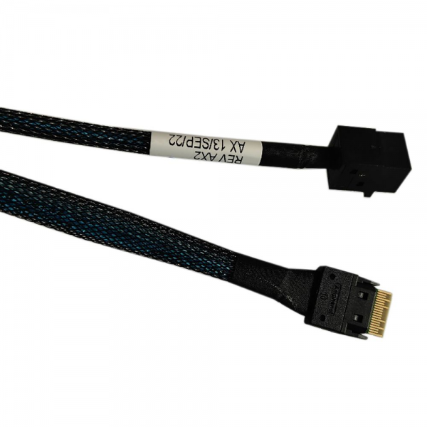 Кабель Amphenol RSL38-2804 Slimline SASx4 (SFF8654) -to- HD MiniSAS x4 (SFF8643) 80cm,