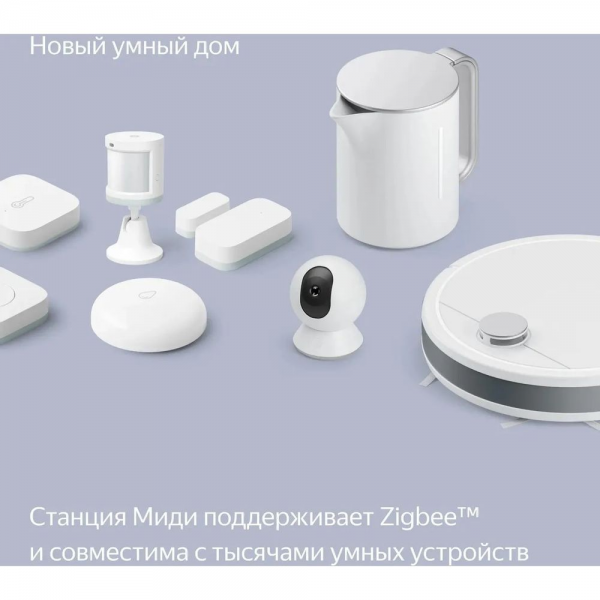 Умный динамик, Яндекс Станция Миди, модель YNDX-00054 (малиновый)