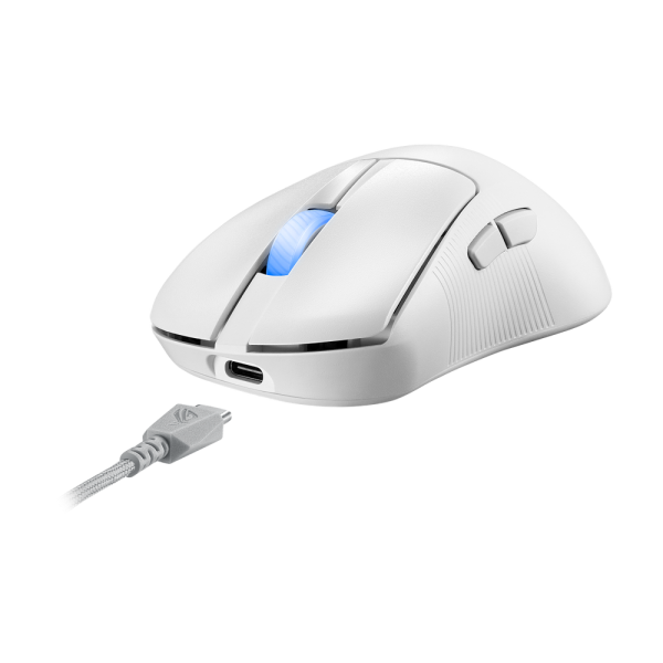 Мышь ASUS P714 ROG KERIS II WL ACE /WHT 54g 42,000DPI Bluetooth 5.1 2.4GHz 5buttons