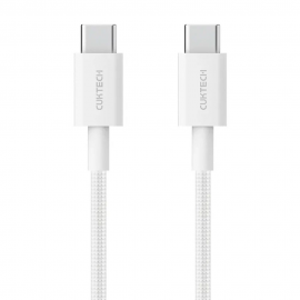 USB кабель CukTech Type-C to braided cable 1.5m 3A 60W CTC315P white