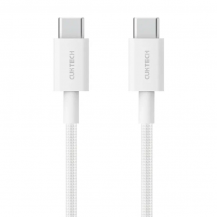 USB кабель CukTech Type-C to braided cable 1.5m 3A 60W CTC315P white