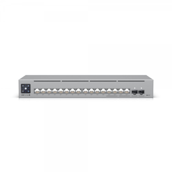 Коммутатор Ubiquiti UniFi Switch Pro Max 16 PoE PoE-коммутатор в стойку, 4х 2.5G RJ45, 12х 1G RJ45, 2х 10G SFP+, раздача 180 Вт