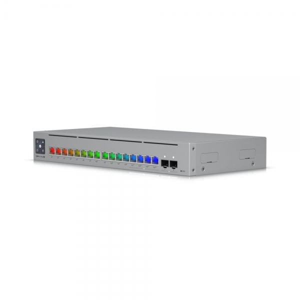 Коммутатор Ubiquiti UniFi Switch Pro Max 16 PoE PoE-коммутатор в стойку, 4х 2.5G RJ45, 12х 1G RJ45, 2х 10G SFP+, раздача 180 Вт