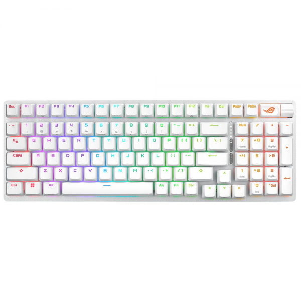 Клавиатура ASUS X901 STRIX SCOPE II 96 WL WHT ROG NX Snow PBT 96% USB 2.4GHz BT