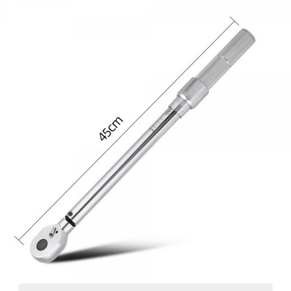 Динамометрический ключ предельный Deli DL170050 10-50Нм, 3/8", головка Cr-Mo, 72 зуба, точность +/- 3%, противоскользящая рукоятка, кейс
