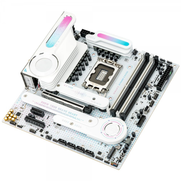 Материнская плата Maxsun MS-iCraft B760M CROSS B760, LGA1700, 4*DDR5, 1*PCIEx16, 1*PCIEx4, 1*PCIEx1, 3*M.2, 1*TypeC, 6*USB3.2Gen1, 8*USB2.0, 4*SATA3.0, 2.5G, DP, HDMI, M-ATX, RTL