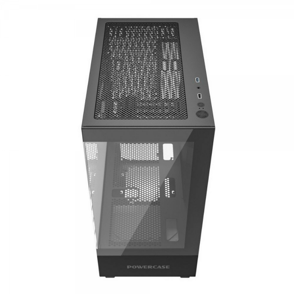 Корпус Powercase Vision Micro M, Tempered Glass, чёрный, mATX (CVMMB-L0)