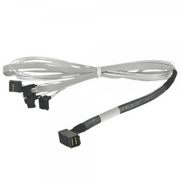 Кабель DiliVing DL36-3395, Internal SFF8643-to-4*SATA+SB ( HDmSAS (угловой) -to- 4*SATA(угловой)+SideBand) 100cm (аналог 2279900-R)