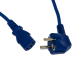 Сетевой кабель Hyperline PWC-IEC13-SHM-5.0-RD питания компьютера (Schuko+C13) (3x1.0), 10A, угловая вилка, 5м, цвет красный (ПВС-АП-3*1,0-250-S22C13-10-5,0 ГОСТ 28244-96)