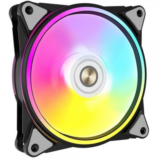 Вентилятор в корпус ALSEYE HALO PRO B-P (rubber screw) FAN 120mm, hydraulic, 800~1800rpm, max 51.87CFM, max 26dBA, ARGB. PWM, Black, RTL