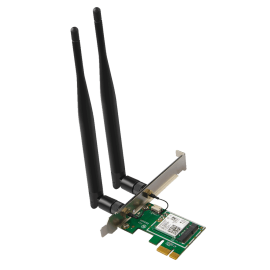 Адаптер беспроводной связи (Wi-Fi) Tenda E30 Сетевой PCIe адаптер AX3000 Wi-Fi 6 2,4/5 ГГц, до 2,98 Гбит/с, 2x5dBi внешние антенны