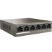Коммутатор Tenda TEF1106P-4-63W Коммутатор неуправляемый PoE, 6 портов 6x100 Мбит/с, PoE 4х30 Вт, настольный