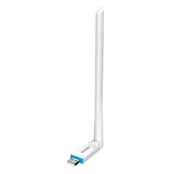 Адаптер беспроводной связи (Wi-Fi) Tenda U2 Адаптер Wi-Fi N150 2,4 ГГц, до 150 Мбит/с, передатчик 20 dBm, подключение USB, 1х6dBi внешняя антенна