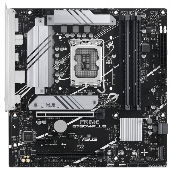Материнская плата ASUS PRIME B760M-PLUS LGA1700 mATX 4хDDR5 2xPCIEx16 PCIEx1 2xM.2 DP HDMI 2.5GLAN