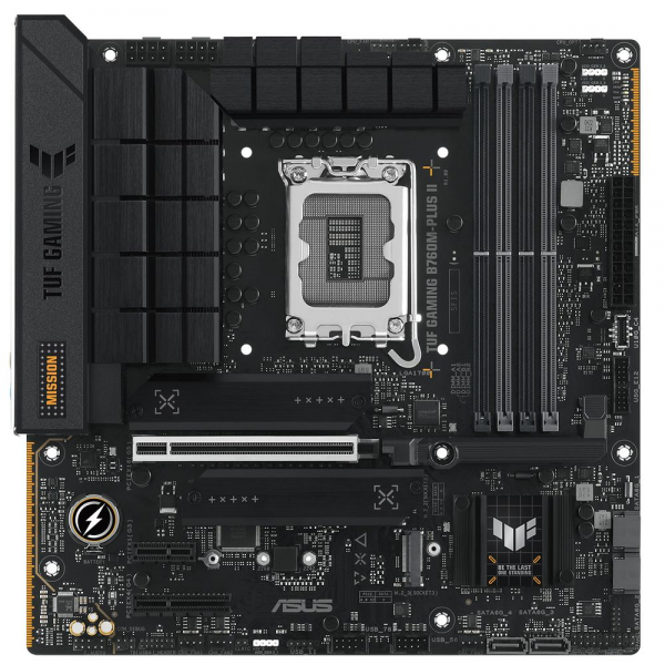Материнская плата ASUS TUF GAMING B760M-PLUS II LGA1700 mATX 4хDDR5 1xPCIEx16 1xPCIEx4 1xPCIEx1 3xM.2 DP HDMI 2.5GLAN
