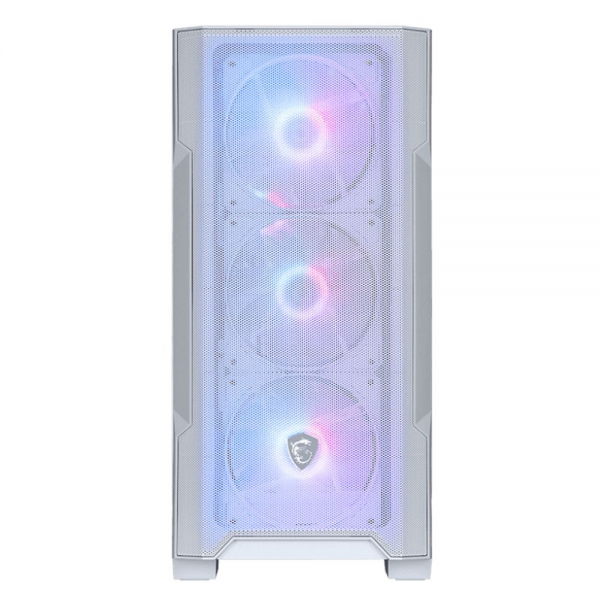 Корпус MSI MAG FORGE M100R WHITE Mini-Tower, MATX, 1xUSB 3.0, 2xUSB 2.0, 4x120mm ARGB Fan, ARGB Control Board, Tempered Glass Window, Brown Box (932220)