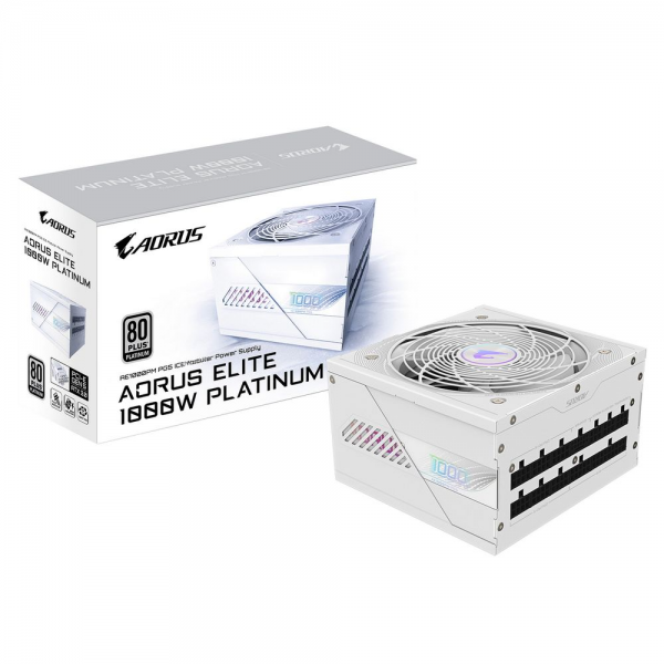 Блок питания ПК Gigabyte AE1000PM PG5 ICE 1000W, 80Plus, Platinum, Полностью модульный, PCIe Gen 5.1, ATX 3.0 compatible. 28200-AE85W-1EUR