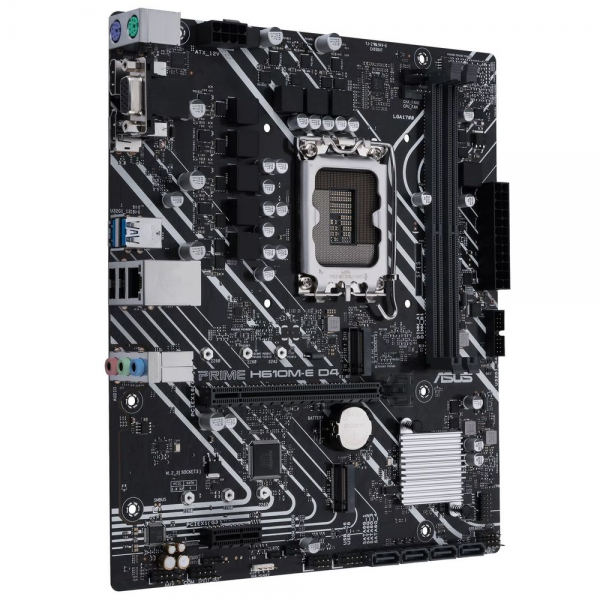 Материнская плата ASUS H610M-E D4 CSM LGA1700 mATX 2xDDR4 PCI-Ex16 PCI-Ex1 2xM.2 DP HDMI VGA GLAN