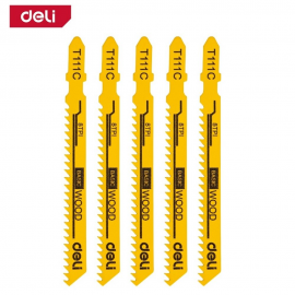 Набор оснастки Deli Пилки для электролобзика (5шт) по дереву DH-QJT008-E1 тип T111C, 8TPI, 74мм