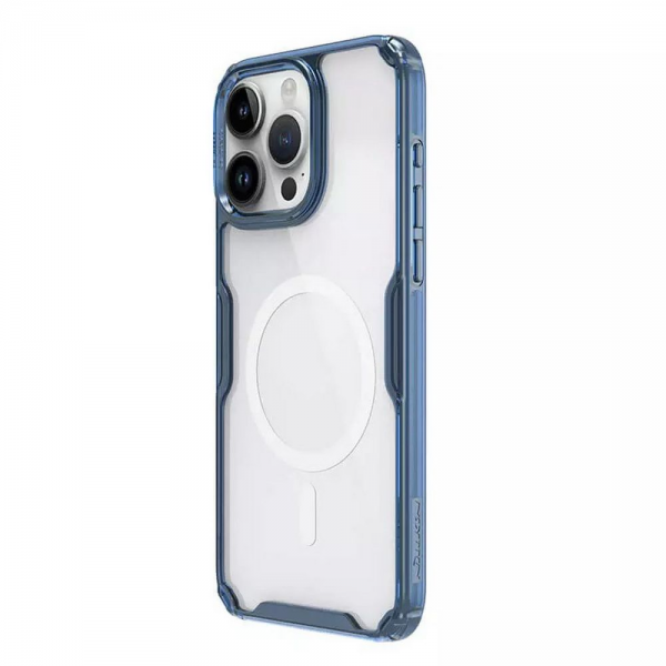 Чехол Nature TPU Pro Magnetic Case, Blue, (iPhone15 Pro Max)