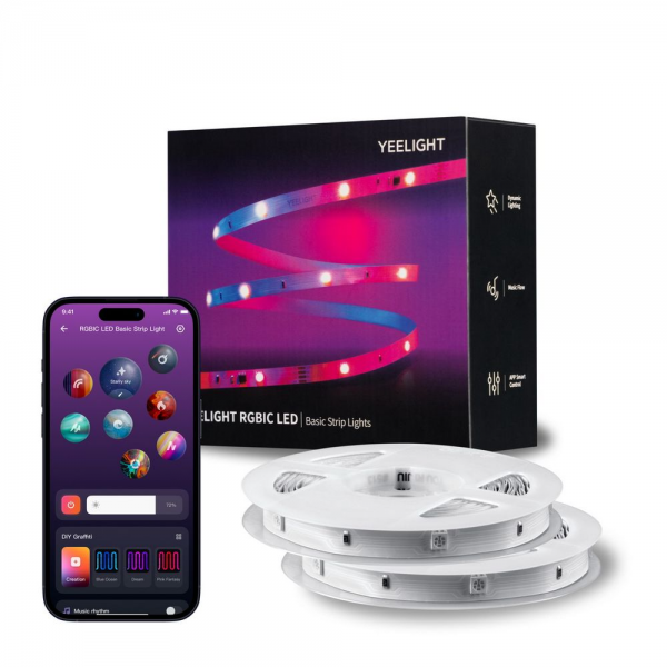 Умная светодиодная лента Yeelight , 12 метров / RGBIC+ BLE / YLYDD-0039
