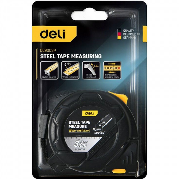 Рулетка Deli DL9003P 3м*16мм
