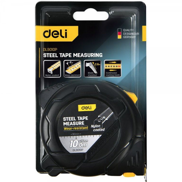 Рулетка Deli DL9010P 10м*25мм