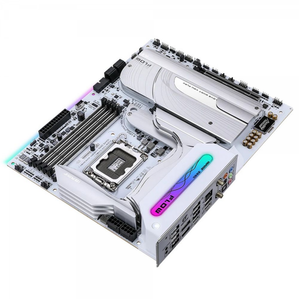 Материнская плата Colorful iGame Z890 FLOW V20 Z890, LGA1851, 4*DDR5, 2*PCIEx16, 1*PCIEx1, 5*M.2, 3*TypeC, 4*USB3.2Gen2, 2*USB3.2Gen1, 8*USB2.0, 4*SATA3.0, 2.5G, 2*Type-C(DP), DP, HDMI, ATX, RTL