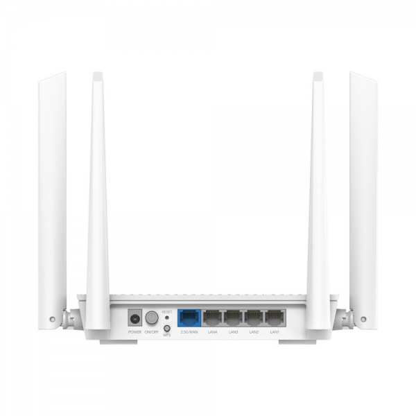 Маршрутизатор CUDY AX3000 2 5G Wi-Fi 6 Mesh Router Dual Band, Chipset MT7981BA+MT7976CN+MT7531AE+RTL8221B, 802.11ax/ac/a/b/g/n, 2402Mbps at 5GHz + 574Mbps at 2.4GHz, 1 x 2.5G Port , 4 x 10/100/1000Mbps Ports, 4 x 5dBi fixed antennas, WiFi router/AP/ Repea