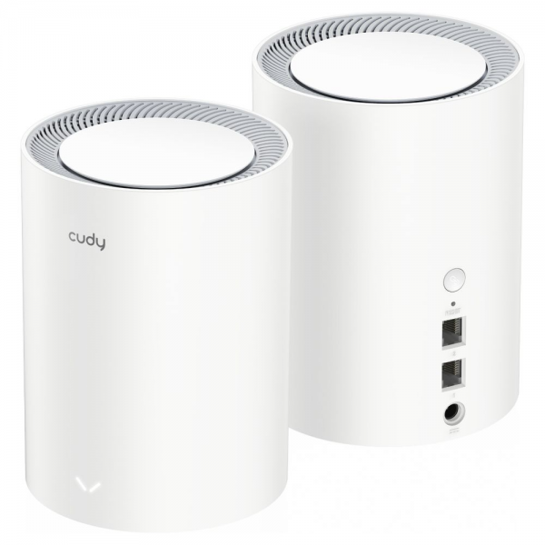 Маршрутизатор CUDY AX3000 Wi-Fi 6 Mesh 2 5G Solution 2.5G Solution 2-Pack, Dual-Band, Chipset MT7981BA+MT7976CN+RTL8221B, 802.11ax/ac/a/b/g/n, 2402Mbps at 5GHz + 574Mbps at 2.4GHz, 2.5G WAN+GE LAN, 5 internal antennas, MU-MIMO, DDNS, Zerotier/Wiregua