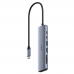 Концентратор CUDY UH407 7-IN-1 USB C Hub with 4K HDMI 7-IN-1 USB Hub, Aluminium housing, 1 USB-C 3.0 5Gbps male connecter with 25cm cable, 1x 4K@60Hz HDMI Port, 1x 100W USB-C port for PD Charging, 2 USB-A 3.0 5Gbps Data Port, 1 USB-C 3.0 5Gbps Data Port