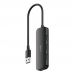 Концентратор CUDY UH40A 4-Port USB-A 3 0 Hub USB-A to 4-Port USB-A 3.0 Hub, Plastic housing, 1 USB-A 3.0 5Gbps male connecter with 20cm cable, 4 USB-A 3.0 5Gbps Ports, compatible with MacBook, Mac Pro, Mac mini, iMac, Surface Pro, XPS, PC, Flash Drive,