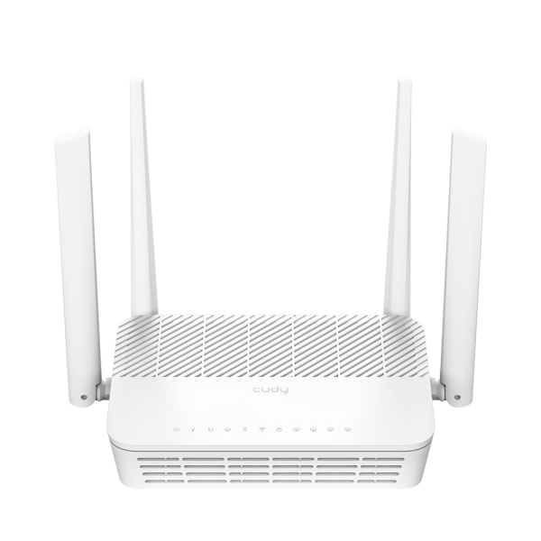 Маршрутизатор CUDY GP3000 AX3000 Wi-Fi 6 GPON Router Dual Band Gigabit xPON, Realtek chipset, GPON/EPON, 2402Mbps at 5GHz + 576Mbps at 2.4GHz, 802.11ax/ac/a/b/g/n, 1 PON Port, 4 Gigabit RJ45 port, Power ON/OFF Button,WPS Button,WiFi Button, Reset butto