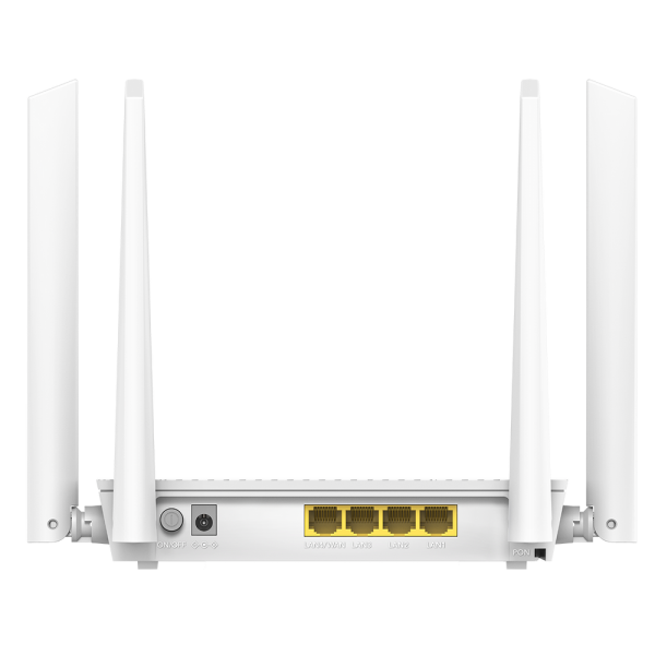 Маршрутизатор CUDY GP3000 AX3000 Wi-Fi 6 GPON Router Dual Band Gigabit xPON, Realtek chipset, GPON/EPON, 2402Mbps at 5GHz + 576Mbps at 2.4GHz, 802.11ax/ac/a/b/g/n, 1 PON Port, 4 Gigabit RJ45 port, Power ON/OFF Button,WPS Button,WiFi Button, Reset butto