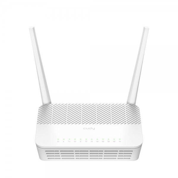Маршрутизатор CUDY AC1200 Wi-Fi VoIP GPON Router Wireless Dual Band Gigabit xPON Router, Realtek chipset, GPON/EPON, 867Mbps at 5GHz + 300Mbps at 2.4GHz, 802.11ac/a/b/g/n, 1 PON Port, 4 Gigabit RJ45 port, 1 RJ11 Port, Power ON/OFF Button,WPS Button,WiFi