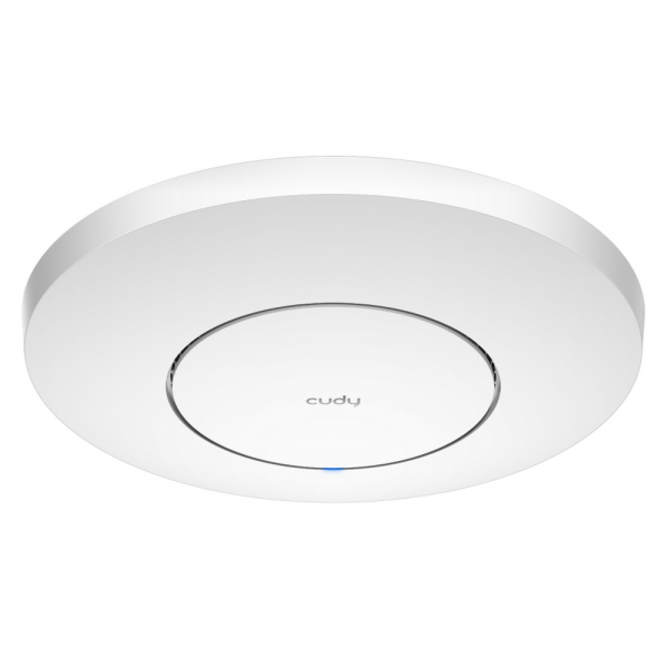 Точка доступа Wi-Fi CUDY AX3000 Wi-Fi 6 2 5G Access Point AX3000 Dual Band Ceiling Mount Wi-Fi 6 Access Point, Chipset MT7981, 802.11ax/ac/a/b/g/n, 2402Mbps at 5GHz + 574Mbps at 2.4GHz, 1 x 2.5G RJ45 Port, MU-MIMO, Support 12V DC or 802.3at PoE or Passiv