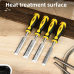 Стамеска плоская Deli DL6219-E1 ширина 19мм, длина 140мм, CrV, прорезиненная рукоять