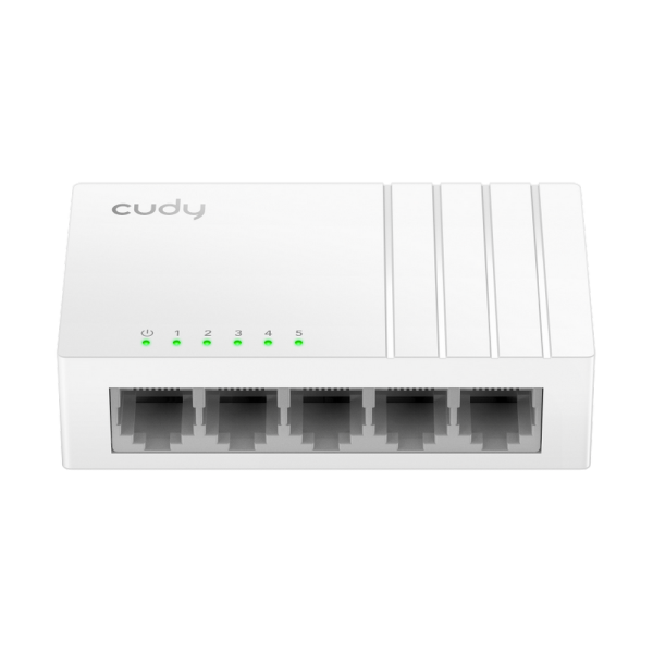Коммутатор CUDY 5-Port 10/100 Mbps Desktop Switch 5-Port 10/100 Mbps Desktop Switch, 5 10/100M RJ45 Ports, Loop Detection, Desktop Plastic Case, Power Saving, Plug & Play, Wall-Mount