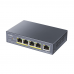 Коммутатор CUDY 5-Port Gigabit PoE+ Switch 60W 5-Port 10/100/1000M PoE+ Switch 60W, 5 10/100/1000M ports with 4POE+ Ports Unmanaged Switch with UL power adapter IEEE802.3af / IEEE802.3at, Watchdog, 60W External