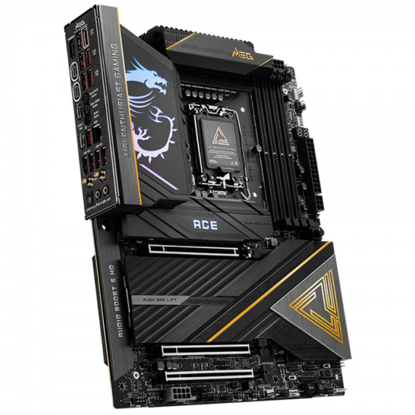 Материнская плата MSI MEG Z890 ACE Z890, LGA1851, 4*DDR5, 3*PCIEx16, 5*M.2, 3*TypeC, 11*USB3.2Gen2, 4*USB3.2Gen1, 4*USB2.0, 4*SATA3.0, 10G, 2*Type-C(DP), HDMI, ATX, RTL