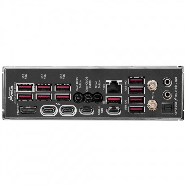 Материнская плата MSI MEG Z890 ACE Z890, LGA1851, 4*DDR5, 3*PCIEx16, 5*M.2, 3*TypeC, 11*USB3.2Gen2, 4*USB3.2Gen1, 4*USB2.0, 4*SATA3.0, 10G, 2*Type-C(DP), HDMI, ATX, RTL